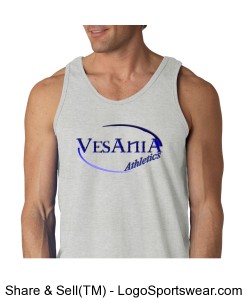 Vesania Athletics Men's Ash Grey Tank Design Zoom